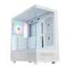 Caixa Abysm Gaming Danube Sava H400 Full Tower Vidro Temperado Duplo USB-C Branca